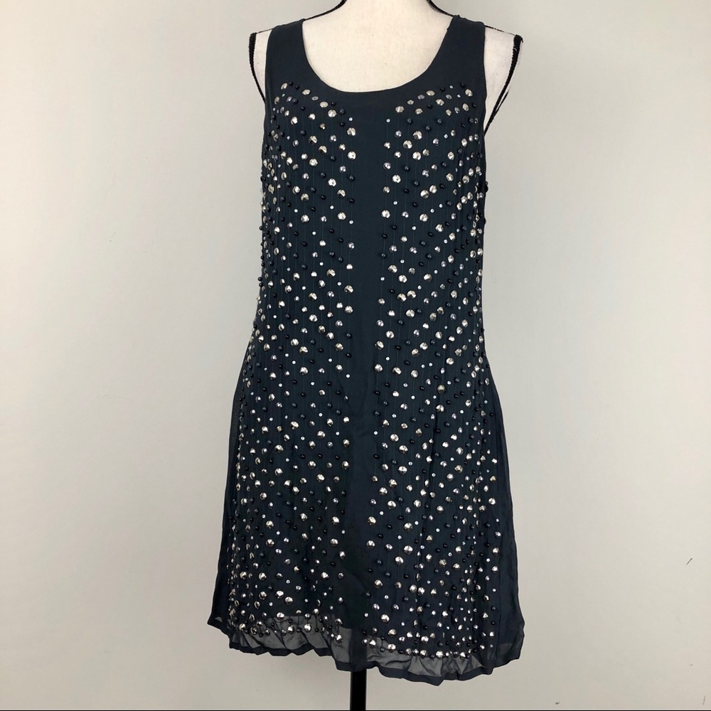French Connection Beaded Embellished Sheath Dress